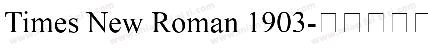 Times New Roman 1903字体转换